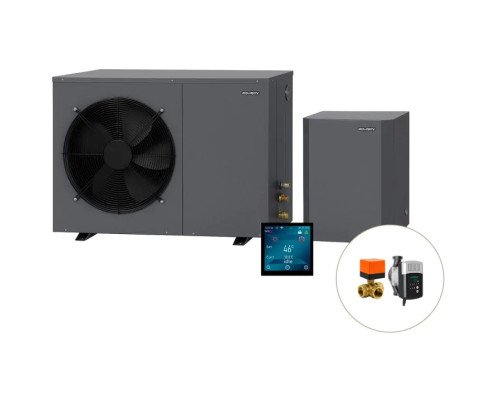 Інверторний тепловий насос для дому Aquajoy Comfort 13 (13 кВт), циркуляційний насос + триходовий клапан
