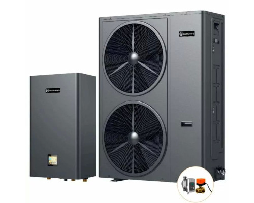 Інверторний тепловий насос для дому Aquaviva Plus 18T (17.78 кВт), циркуляційний насос + триходовий клапан