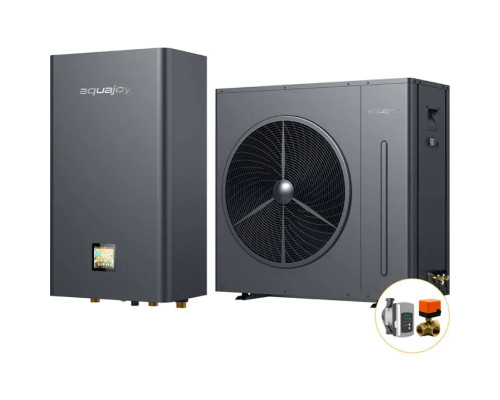 Инверторный тепловой насос для дома Aquajoy Plus 13T (12.6 кВт), циркуляционный насос + трехходовой клапан