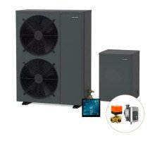 Інверторний тепловий насос для дому Aquajoy Comfort 26T (26 кВт) з ТЕН (3 кВт), циркуляційний насос + триходовий клапан