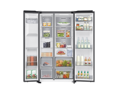Холодильник Samsung Side-by-Side з технологією AI Чорний 640л    RS70F65K1FUA