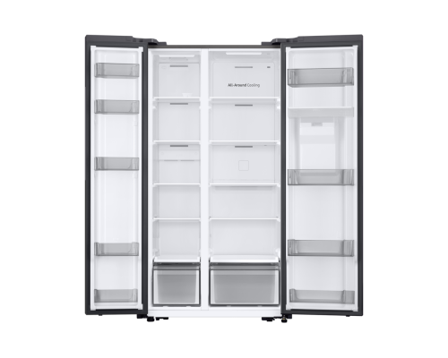 Холодильник Samsung Side-by-Side з технологією AI Сріблястий 578л               RS57DG410EM9UA