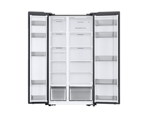 Холодильник Samsung Side-by-Side з технологією AI Сріблястий 603л    RS57DG400EM9UA