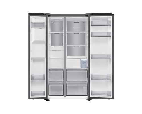 Холодильник Samsung Side-by-Side з технологією AI Сріблястий 640л           RS70F65K1TUA
