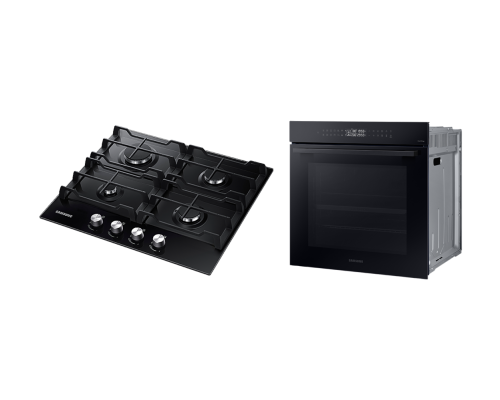 Комплект Samsung Газової варильної поверхні та Духової шафи з Dual Cook, 76л           F-4245VAK3010K