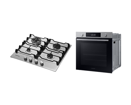 Комплект Samsung Газової варильної поверхні та Духової шафи з Dual Cook, 76л           F-4445UAS3030S
