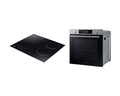 Комплект Samsung Індукційної варильної поверхні та Духової шафи з Dual Cook Flex, 76л           F-4445UAS3747B