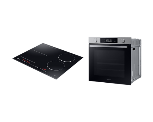 Комплект Samsung Індукційної варильної поверхні та Духової шафи з Dual Cook Flex, 76л           F-4445UAS3747B