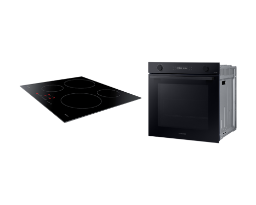 Комплект Samsung індукційної варильної поверхні та духової шафи з Single Fan, 76л           F-4125ZAK37070