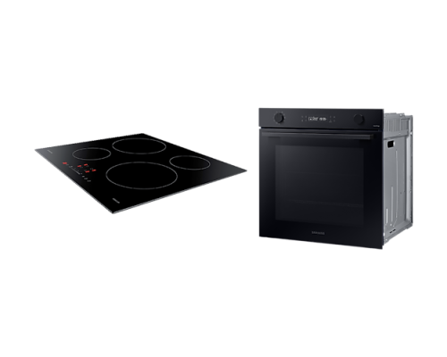 Комплект Samsung індукційної варильної поверхні та духової шафи з Single Fan, 76л           F-4125ZAK37070