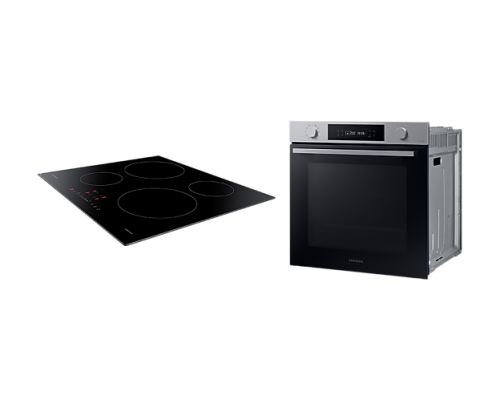 Комплект Samsung індукційної варильної поверхні та духової шафи з Single Fan, 76л           F-4125ZAS37070
