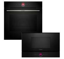 Комплект техніки Bosch: духова шафа HBG7341B1 + мікрохвильова піч BFL7221B1