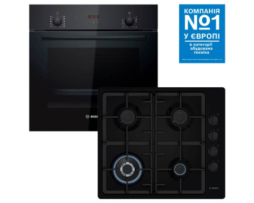 Комплект техніки Bosch Духова шафа + Варильна поверхня Bosch HBF512BB1T + PBH6C6K90R