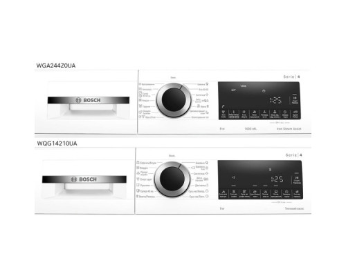 Комплект техніки Bosch: пральна машина + сушильна машина Bosch WGA244Z0UA + WQG14210UA