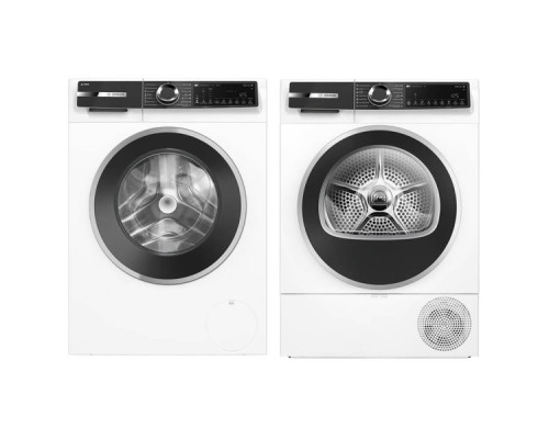 Комплект техніки Bosch: пральна машина WGK264F0UA + сушильна машина WQK25200UA