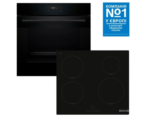 Комплект техніки Bosch: духова шафа Bosch HJG852YB0T + індукційна варильна поверхня Bosch PUE611BB5E